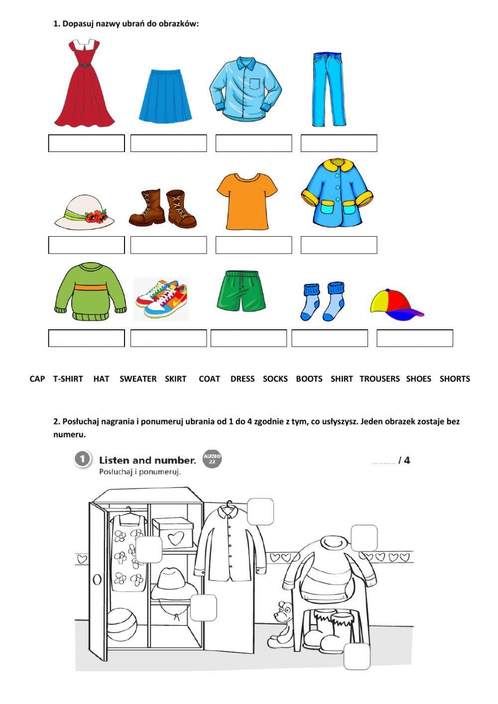 New English Adventure 1 unit 7 - clothes
