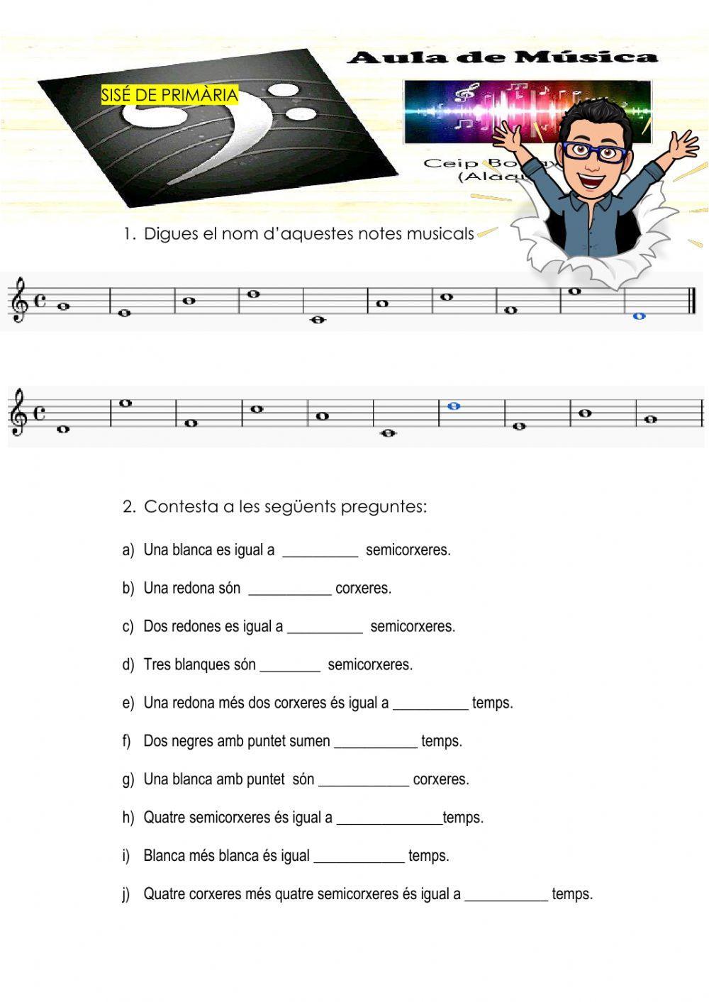 Notes musicals. Sisé