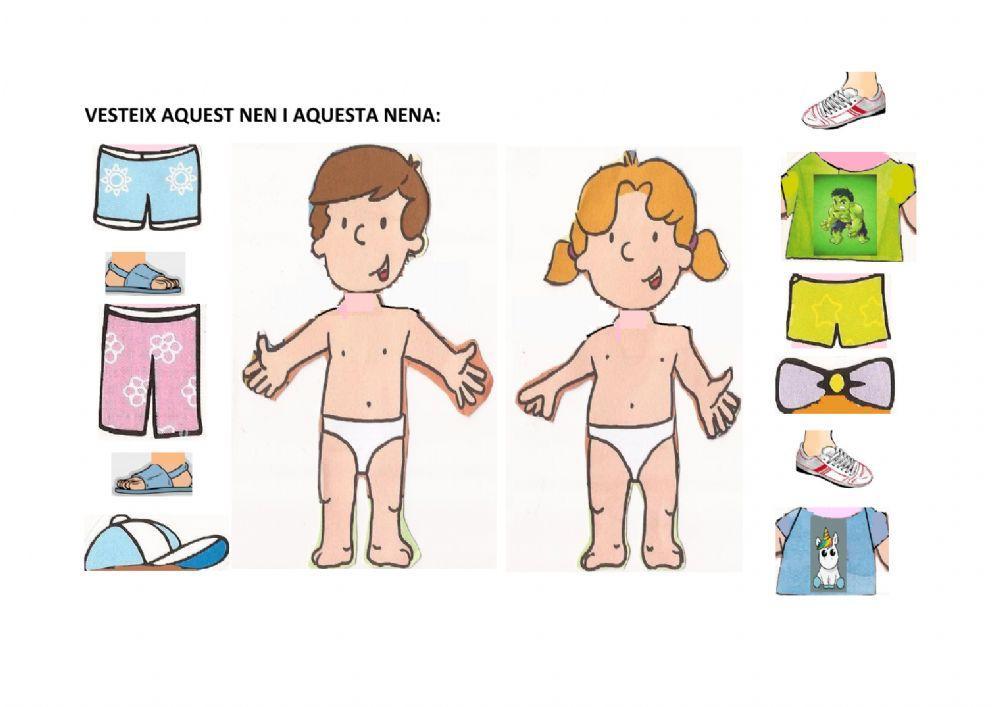 Vestir el nen i la nena