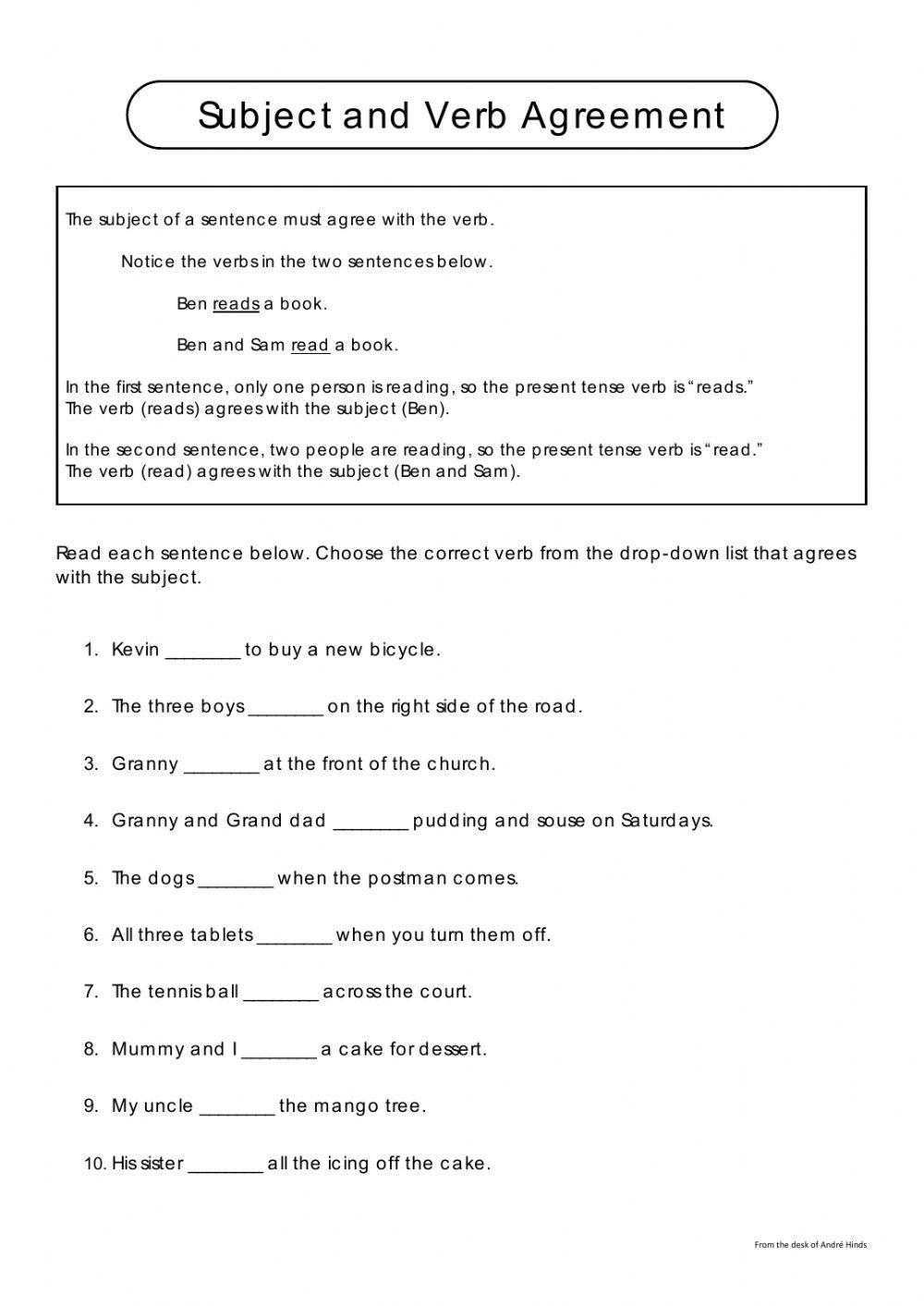 Grammar-C1-Subject-and-Verb-Agreement worksheet | Live Worksheets grammar-c1-subject-and-verb-agreement-worksheet-live-worksheets