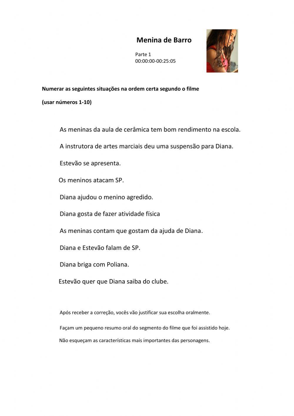 Compreensão do Filme Menina de Barro 1°parte