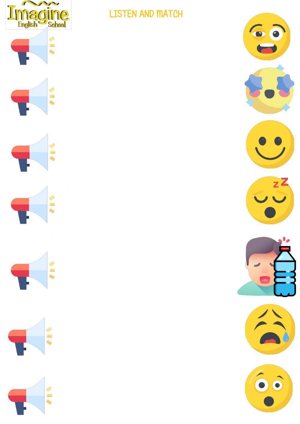 Feelings- listen and match