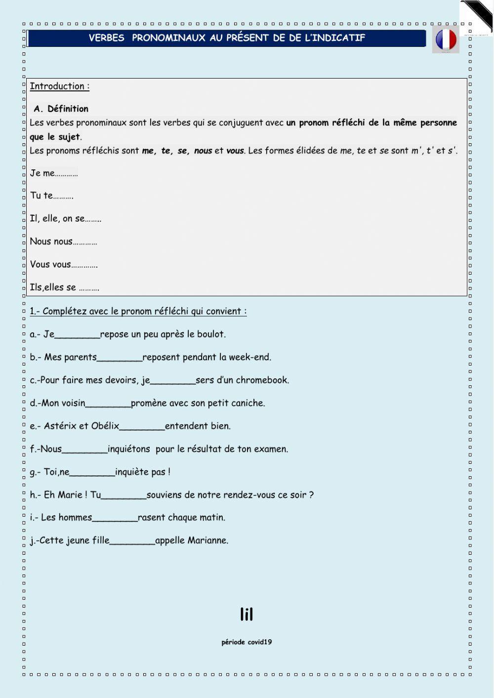 verbes-pronominaux-interactive-worksheet-live-worksheets