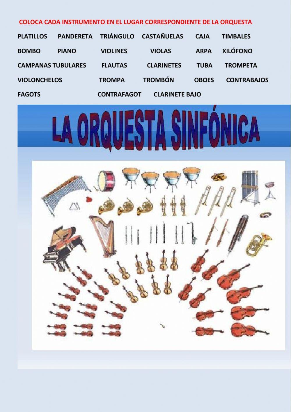 Los instrumentos de la orquesta