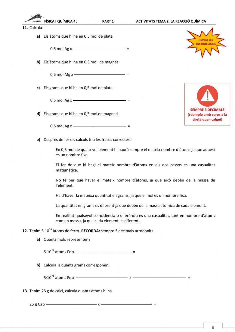 Química ESO. Reaccions químiques. Part 1