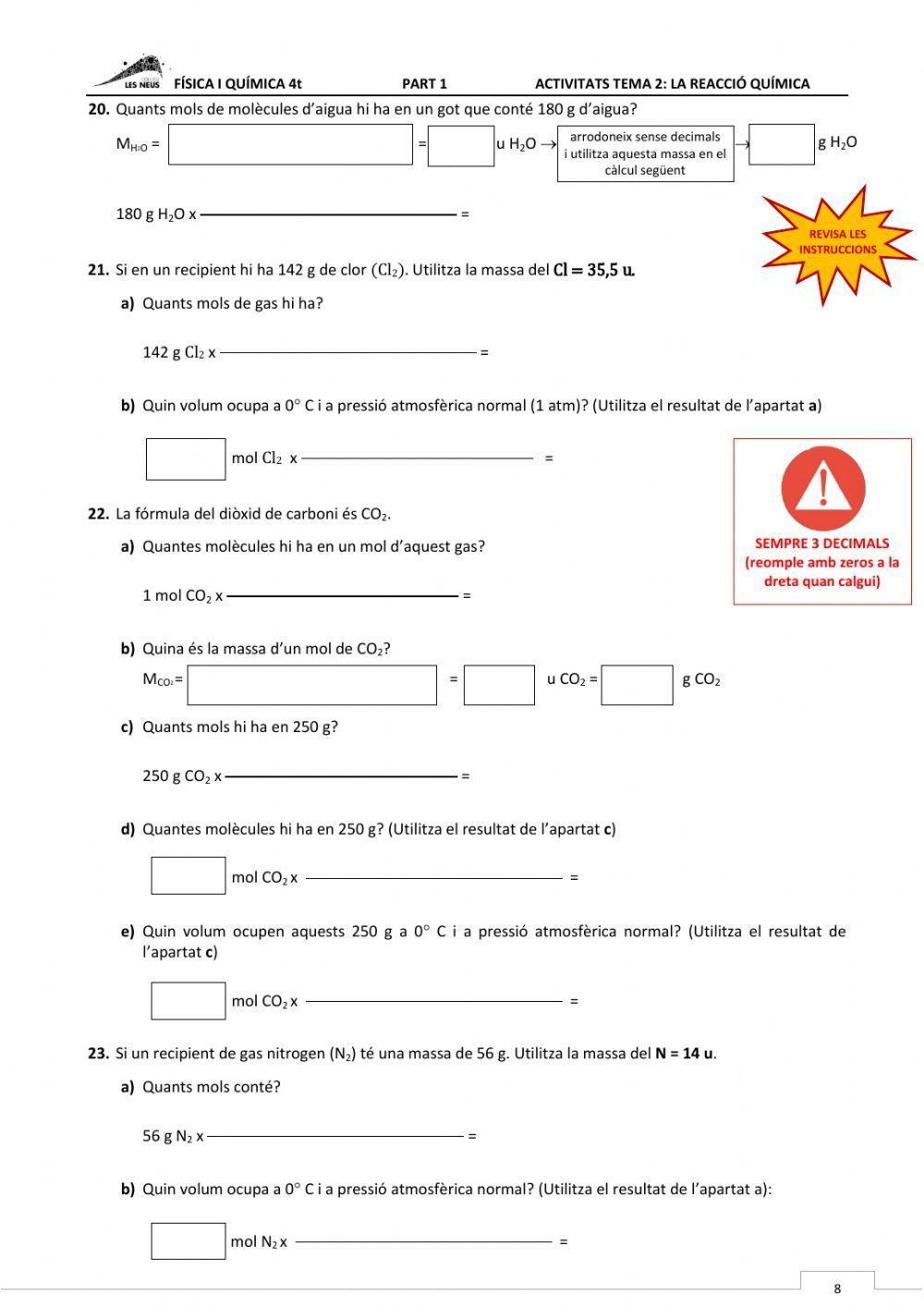 Química ESO. Reaccions químiques. Part 1