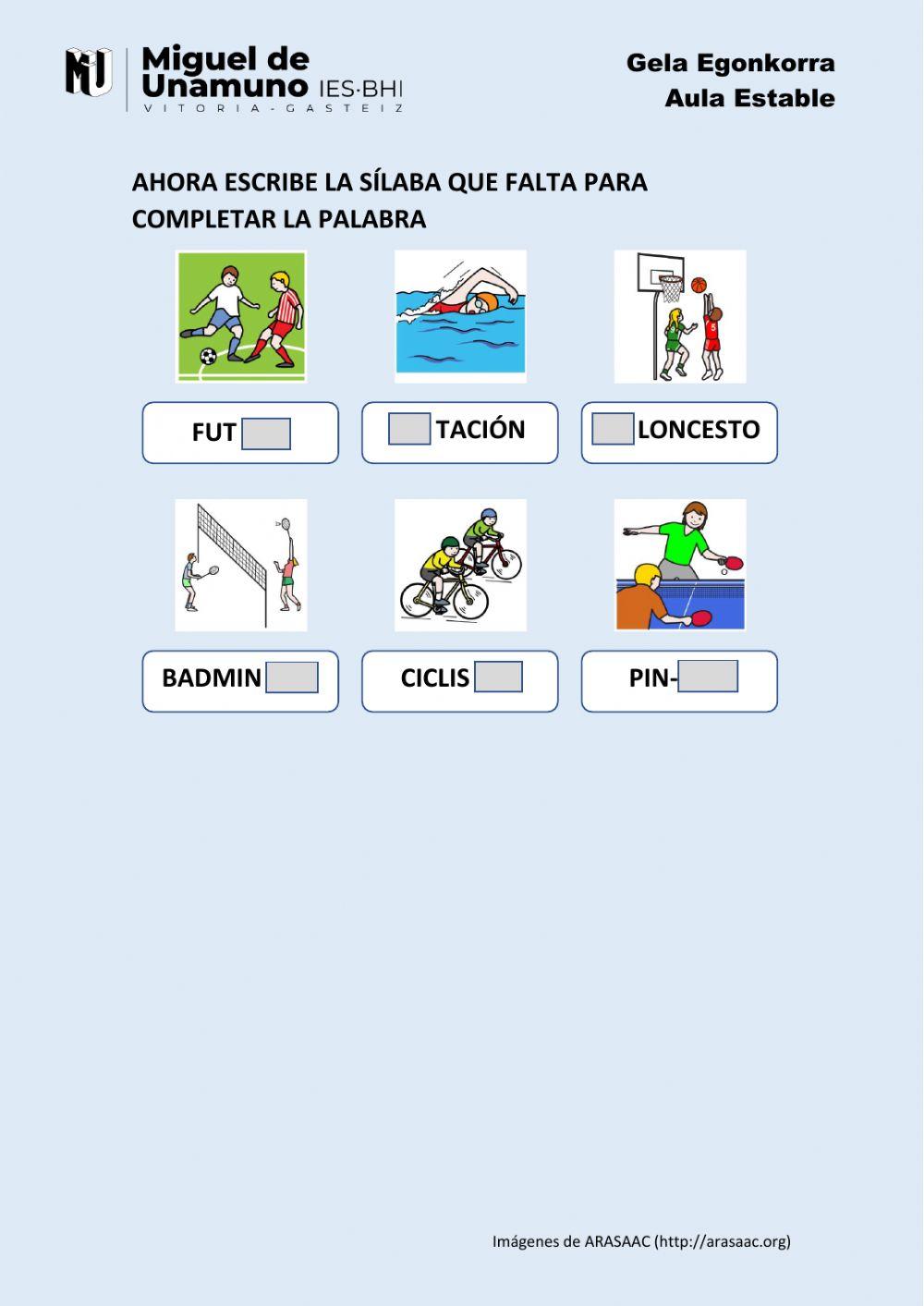 Deportes: conocemos algunos deportes 1