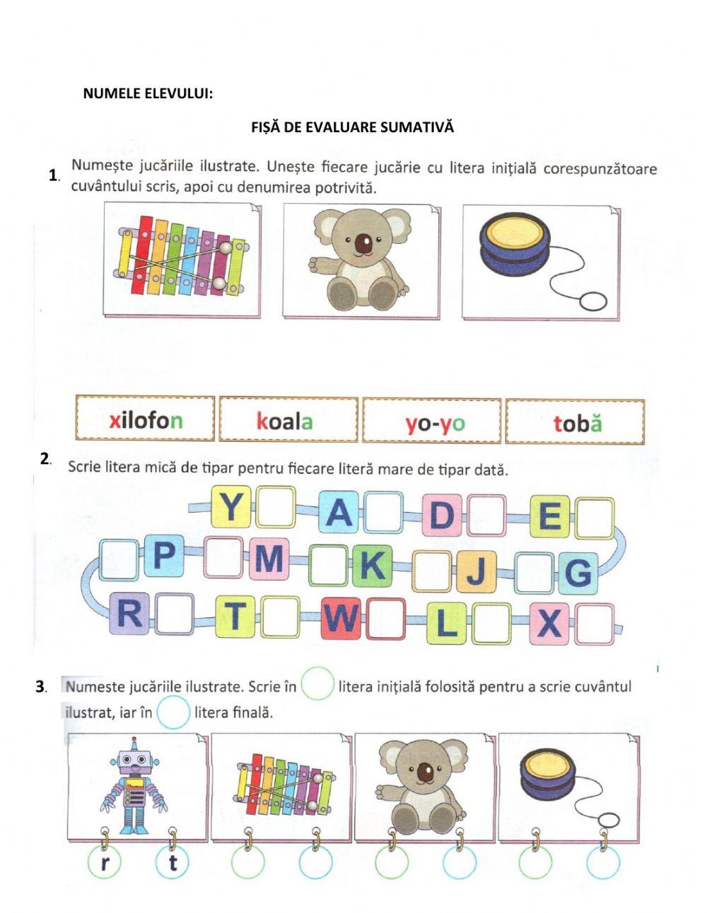 Evaluare CLR - clasa pregatitoare
