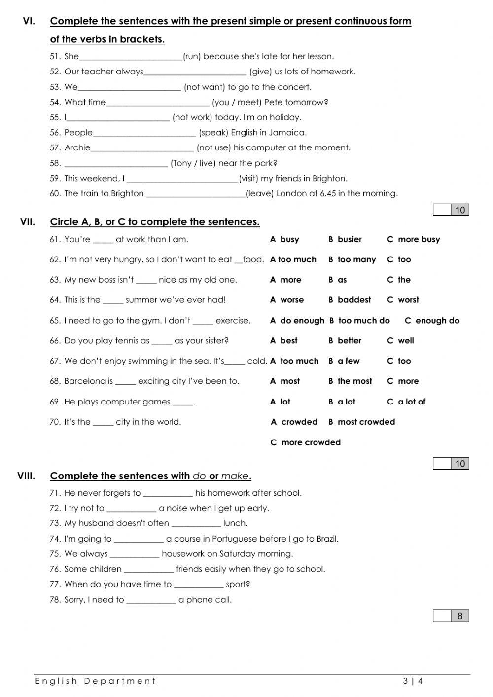 Grade5 English File Grammar Test