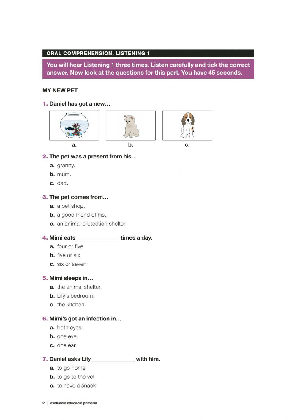 competència lingüística en llengua anglesa 1r part