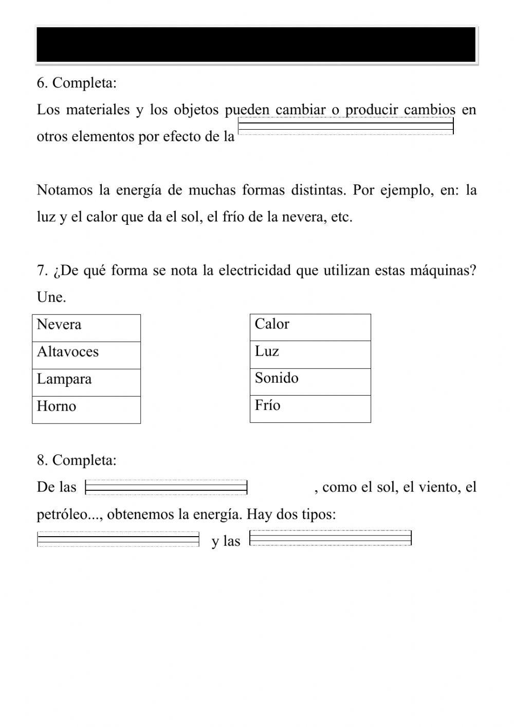 Unidad 5, materia y energía