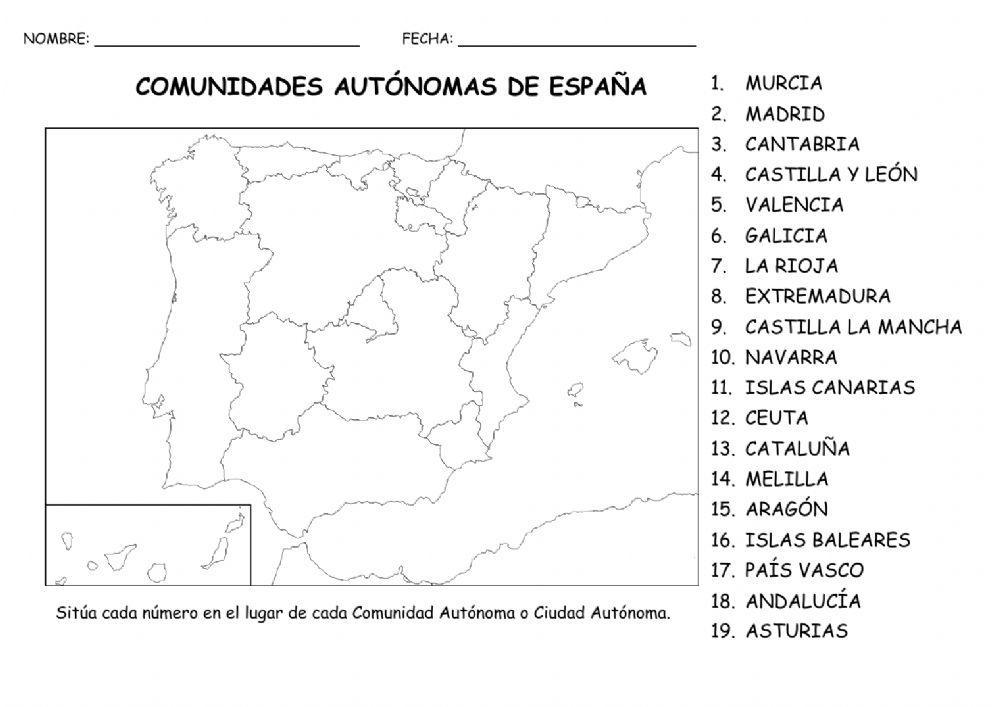 Ciencias Sociales - CCAA de España y provincias de CyL
