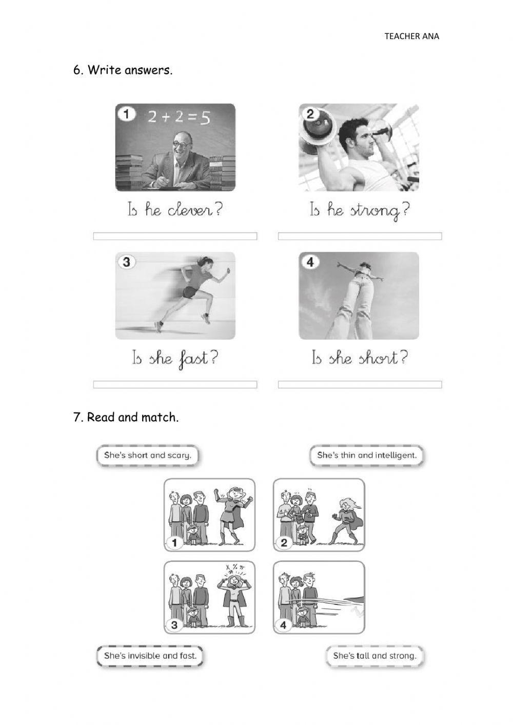 UNIT 5 TEST. SUPERHEROES!