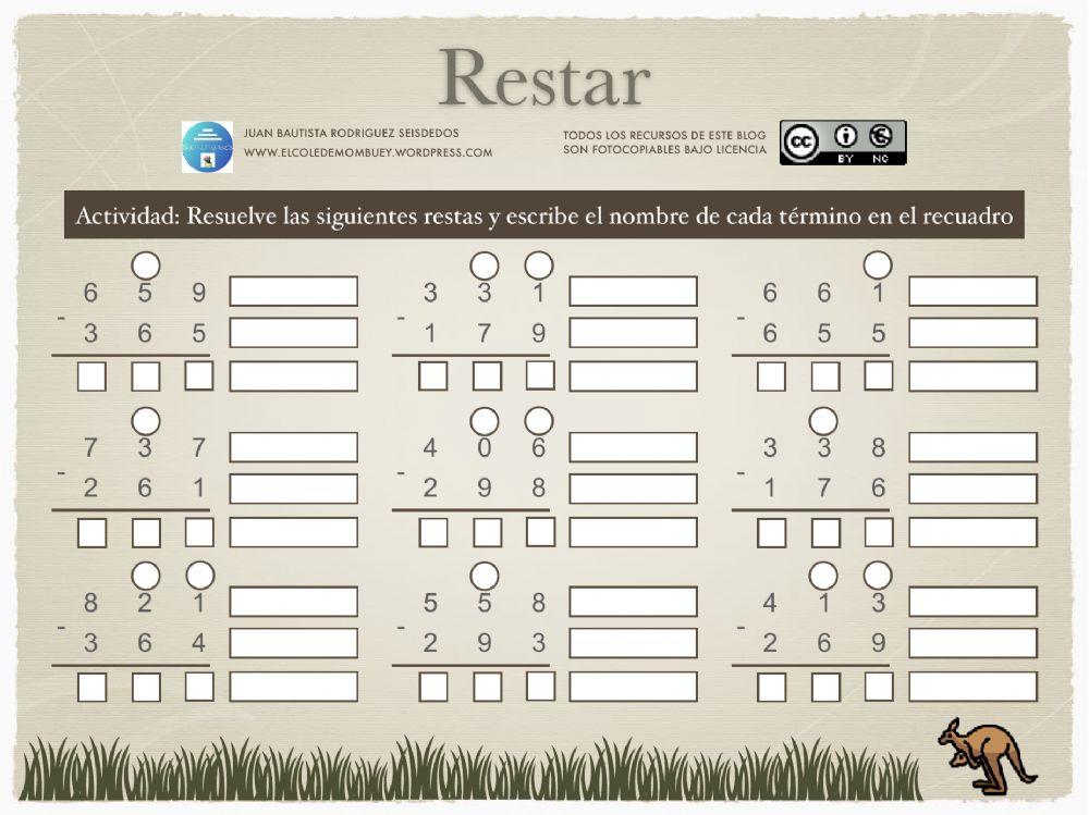 Plan de trabajo matemáticas 3º