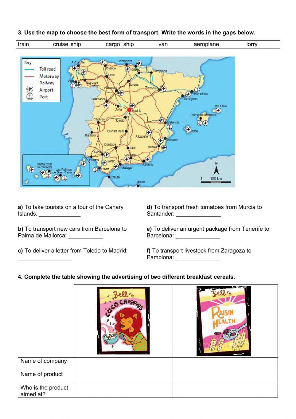 Unit 3: Tertiary Sector Review Worksheet