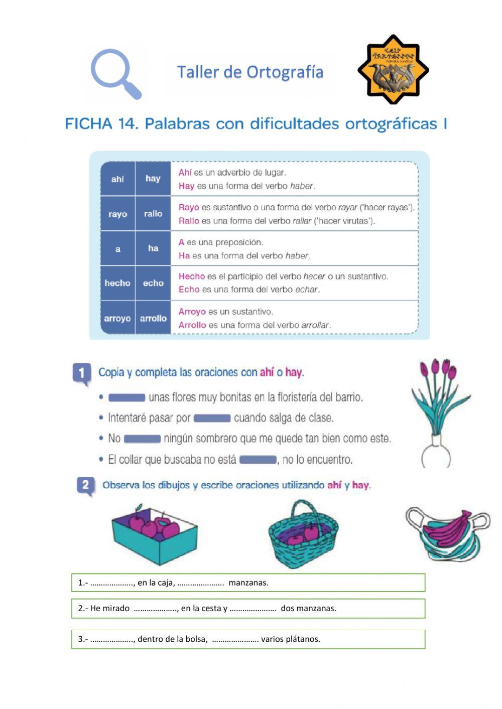Palabras con dificultad I