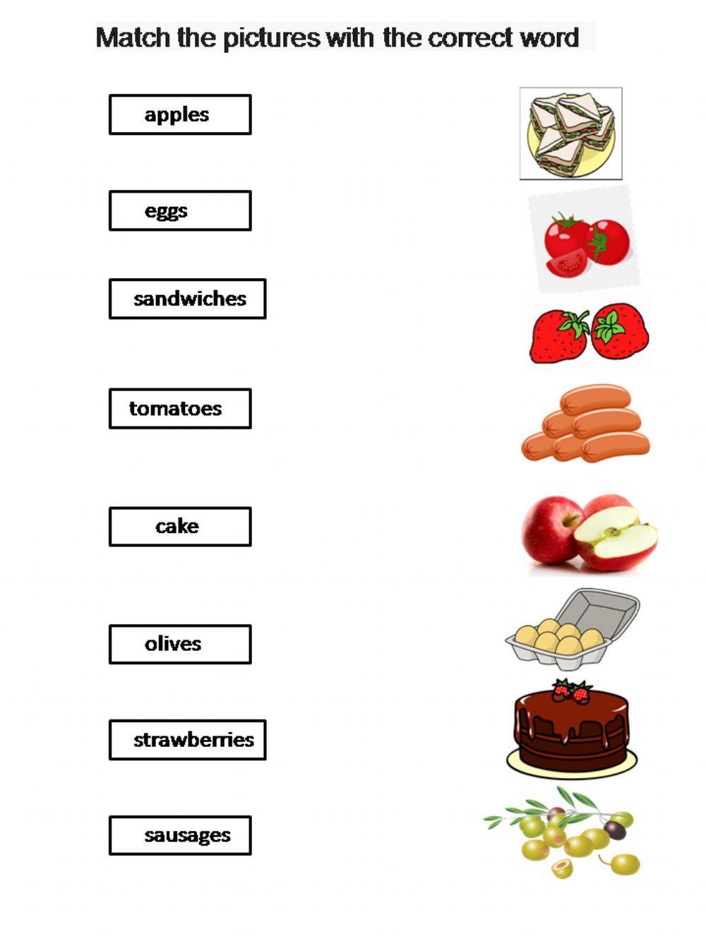 Vocabulario alimentos