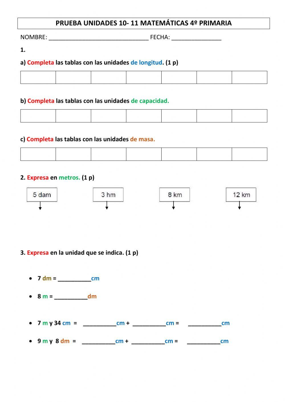 Prueba matemáticas