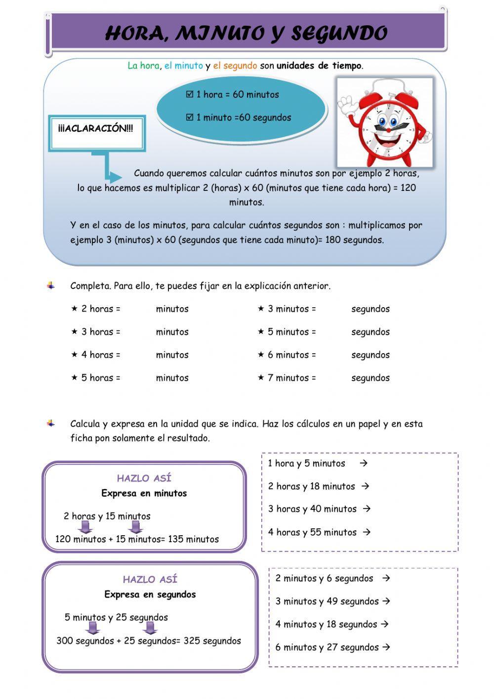 Hora, minuto, segundo