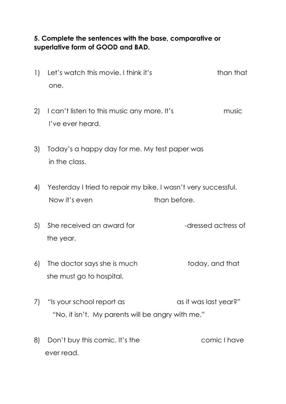 COMPARISON OF ADJECTIVES