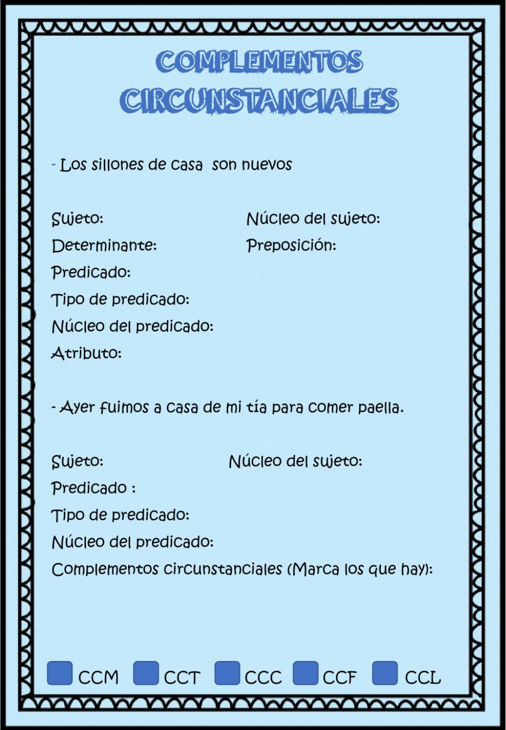 Complementos circunstanciales