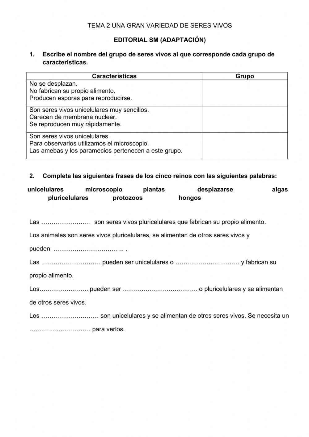 Una gran diversidad de seres vivos