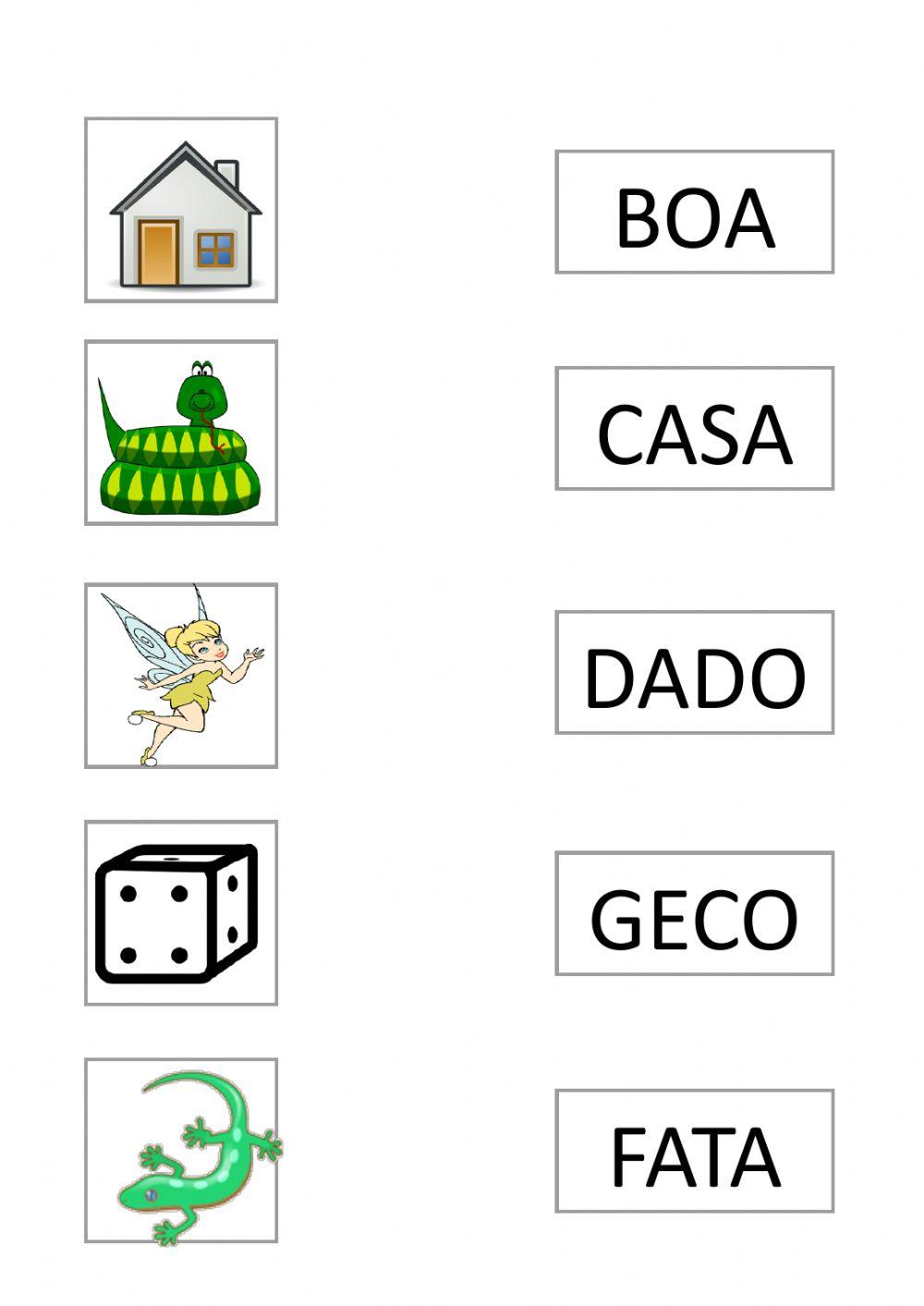 Collega la parola all'immagine