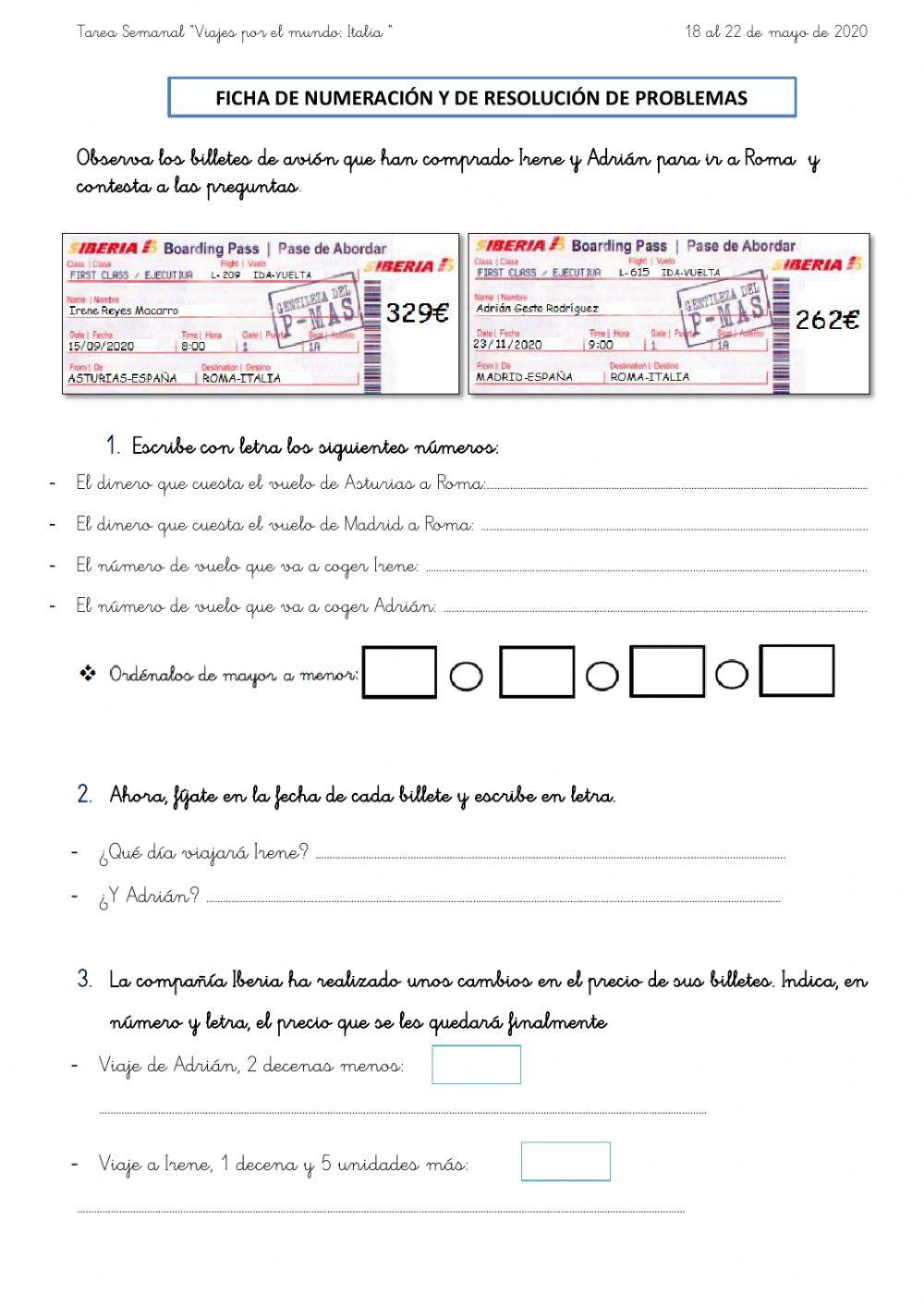 Numeración y Resolución de problemas