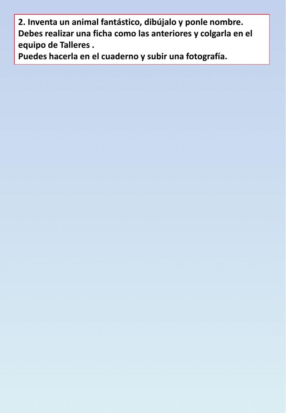 Animales. Comprensión lectora y expresión escrita.