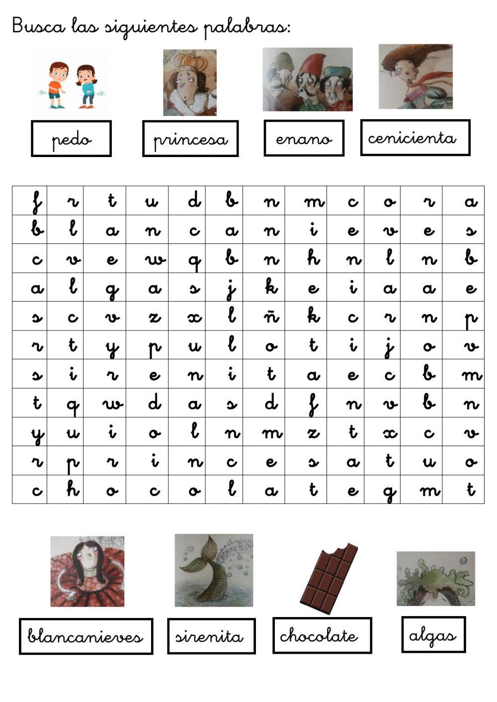 Sopa de letras minúscula