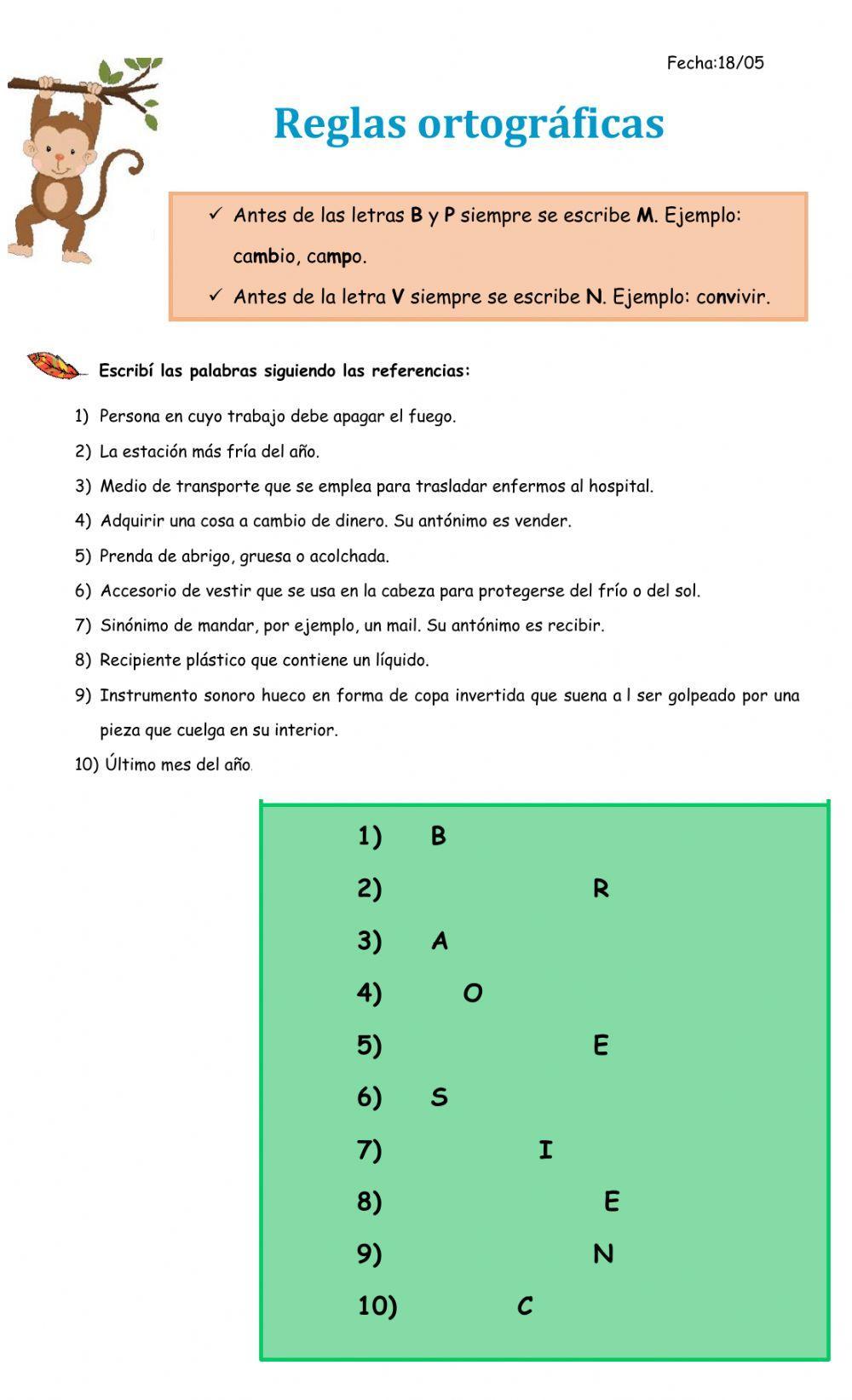 Regla ortográfica MP NV 1
