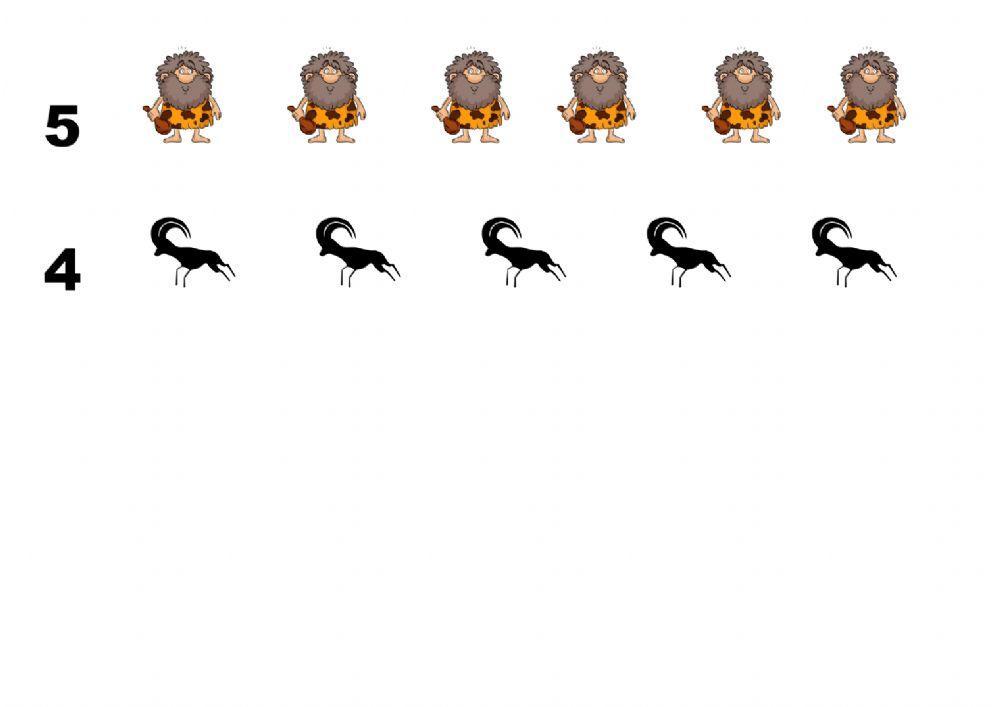 Marco tantos como indica el número