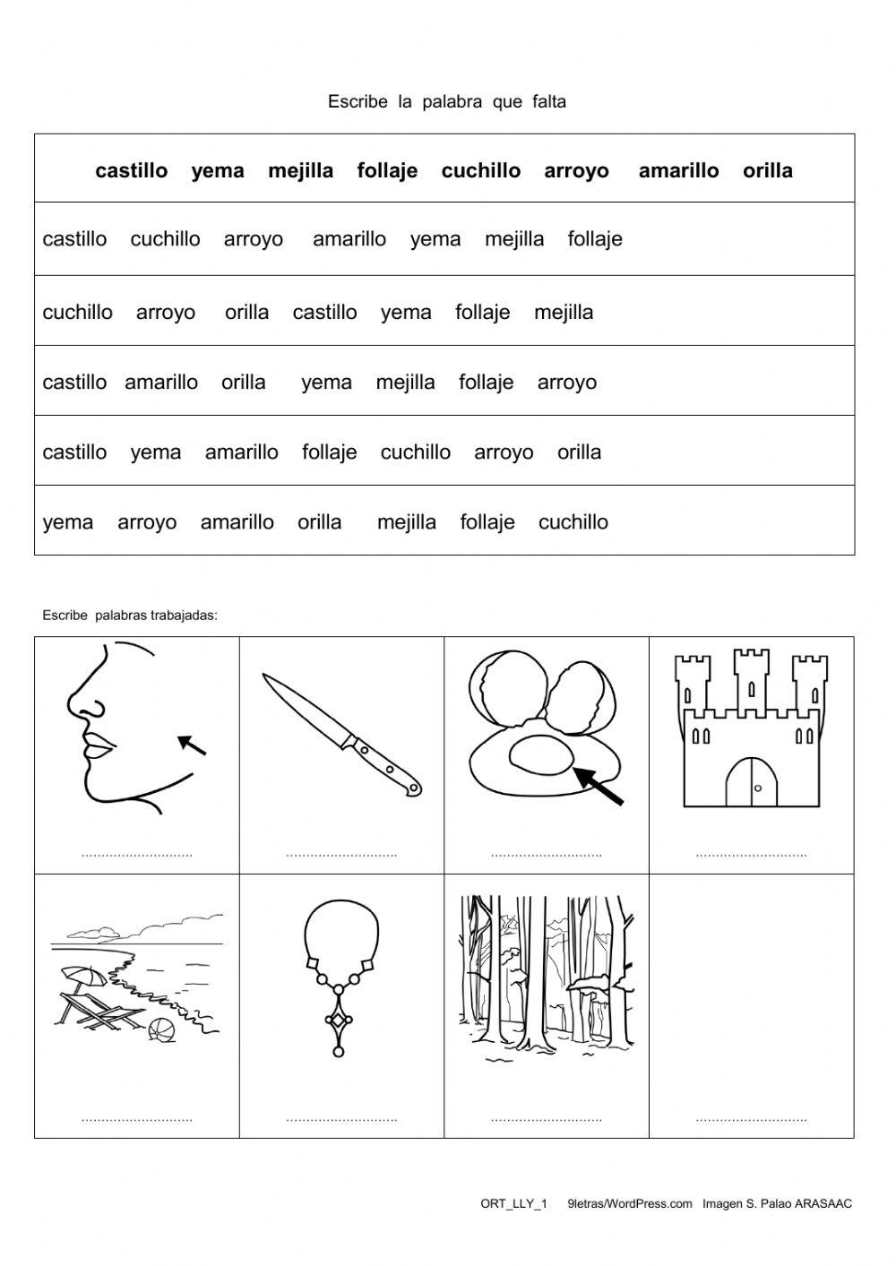 Ortografía ll-y ficha1