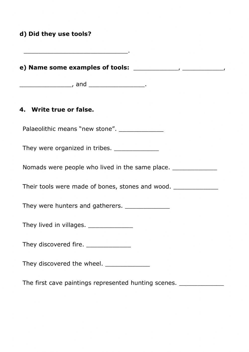 The palaeolithic period