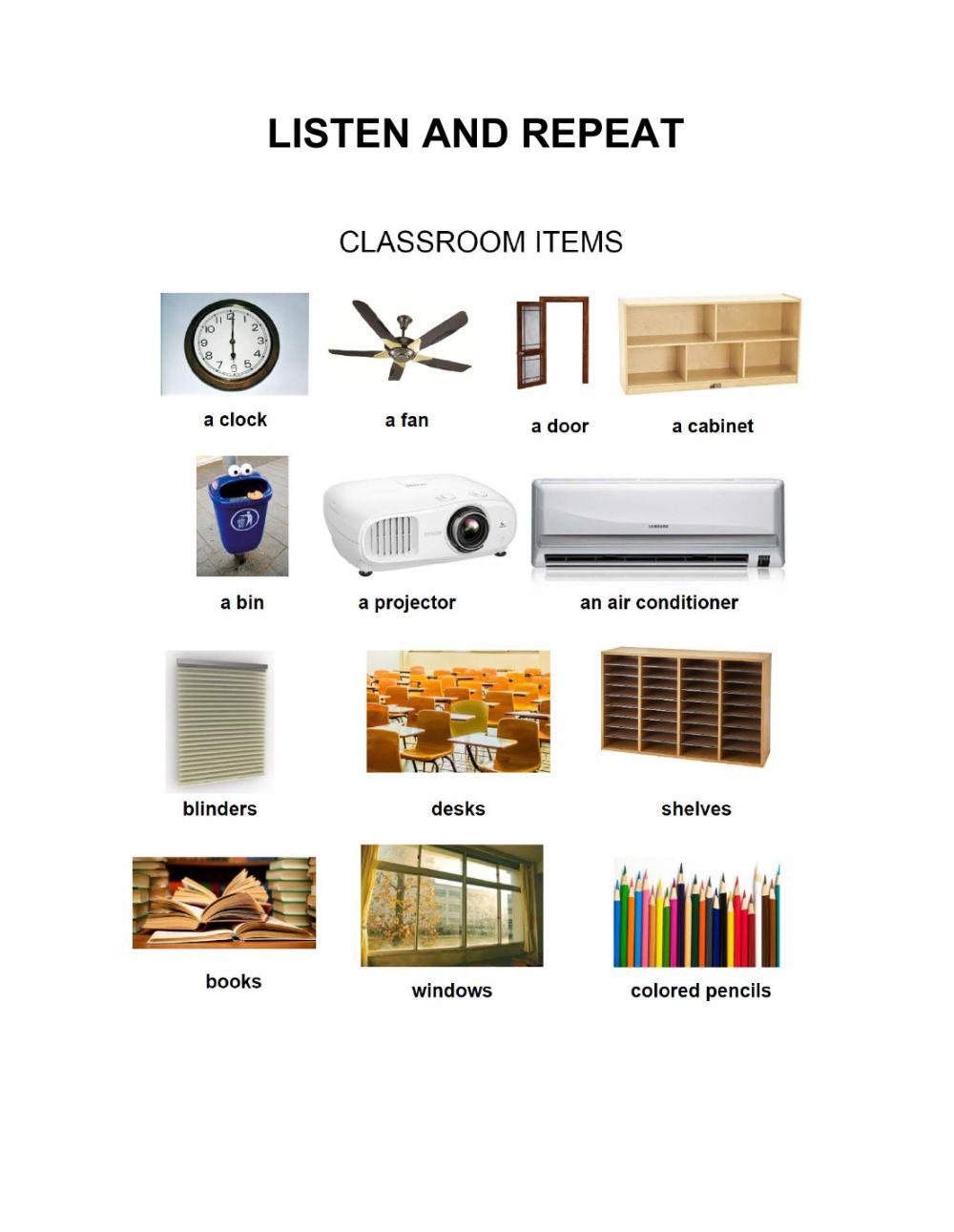 Classroom items