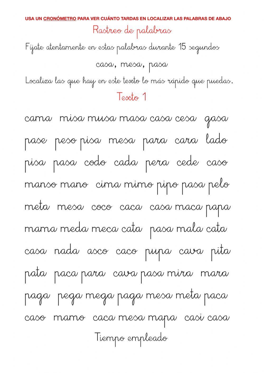 3.Ejercicio para mejorar fluidez lectora-rastreo de palabras