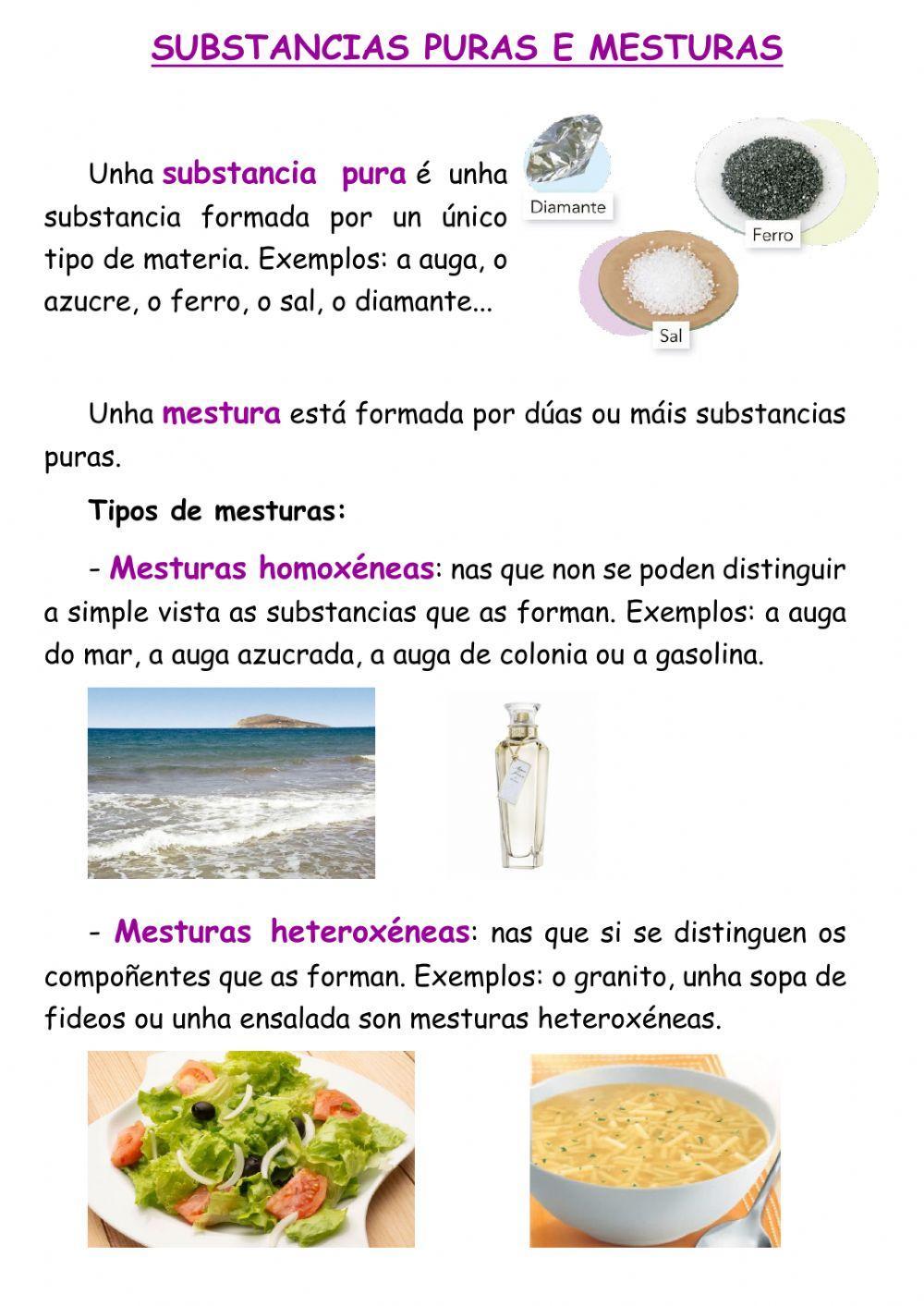 As mesturas As mesturas