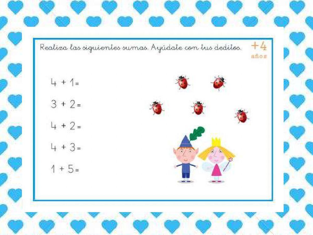 Sumas sencillas hasta 6