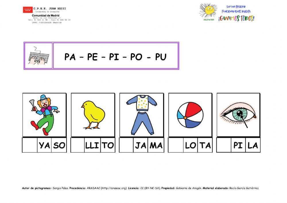 Lectoescritura - P -