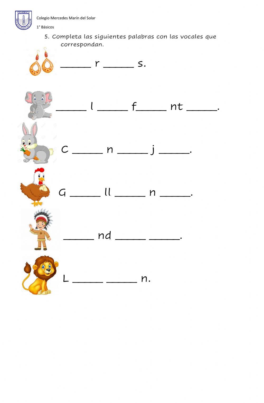 Evaluación Inicial Lectoescritura