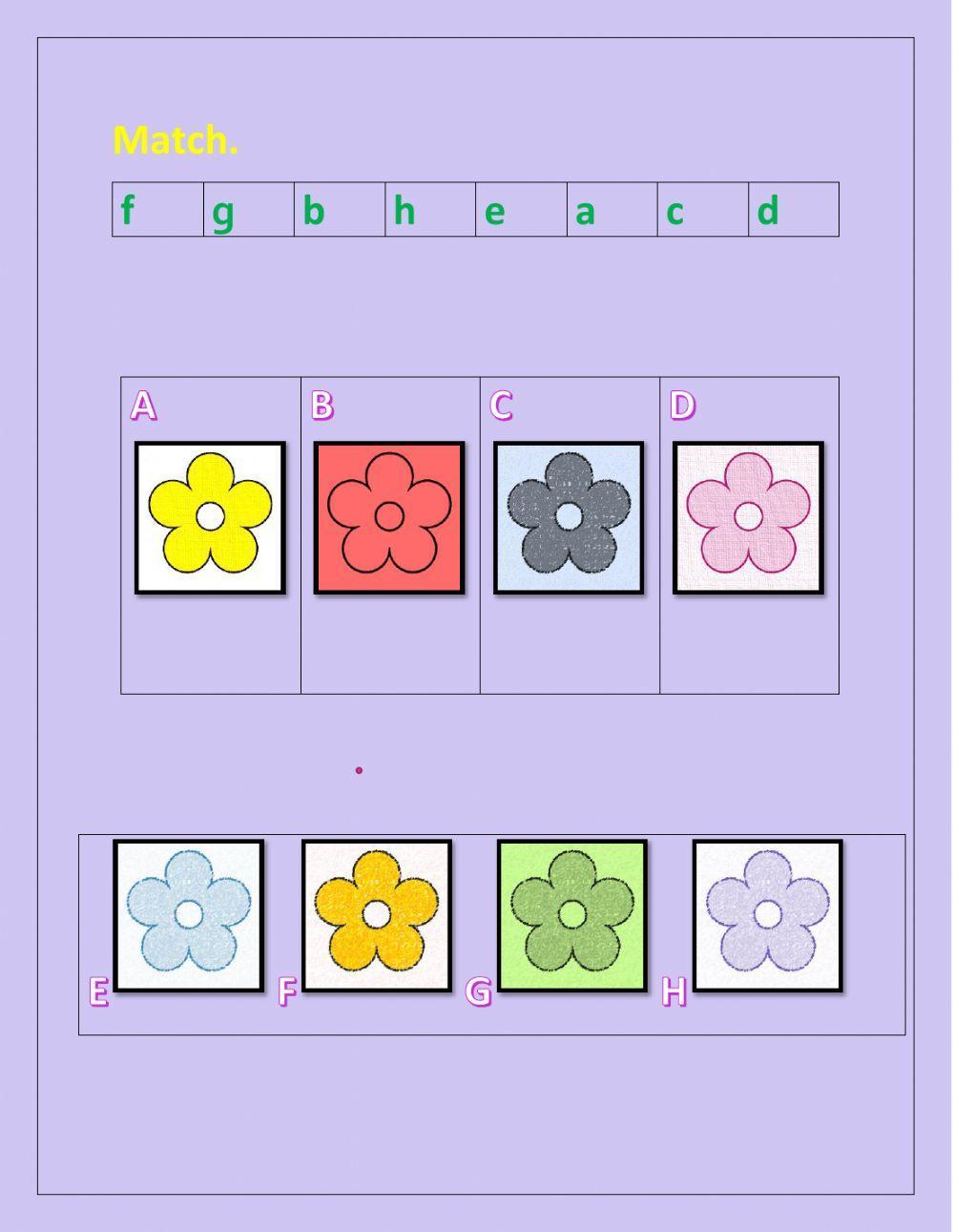 Alphabet letters Aa -Hh