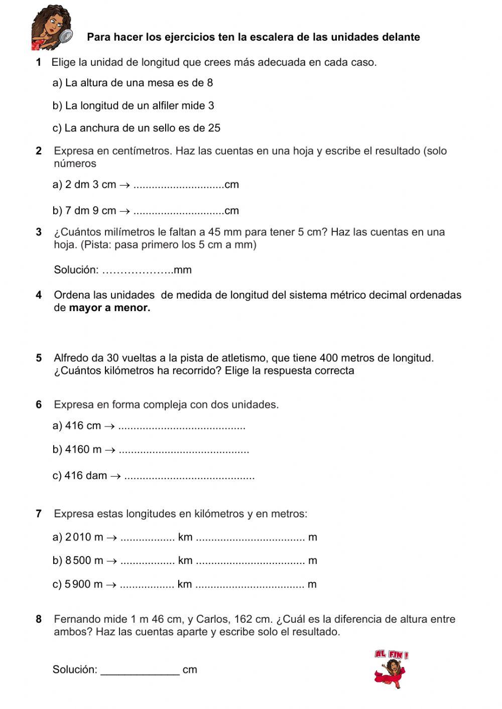 Repaso mates medida de longitud