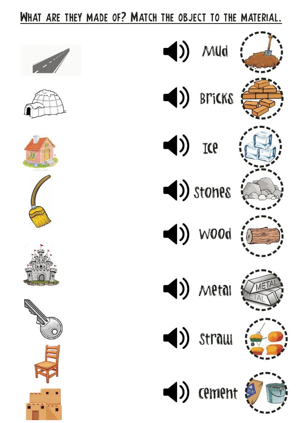 Objects and materials