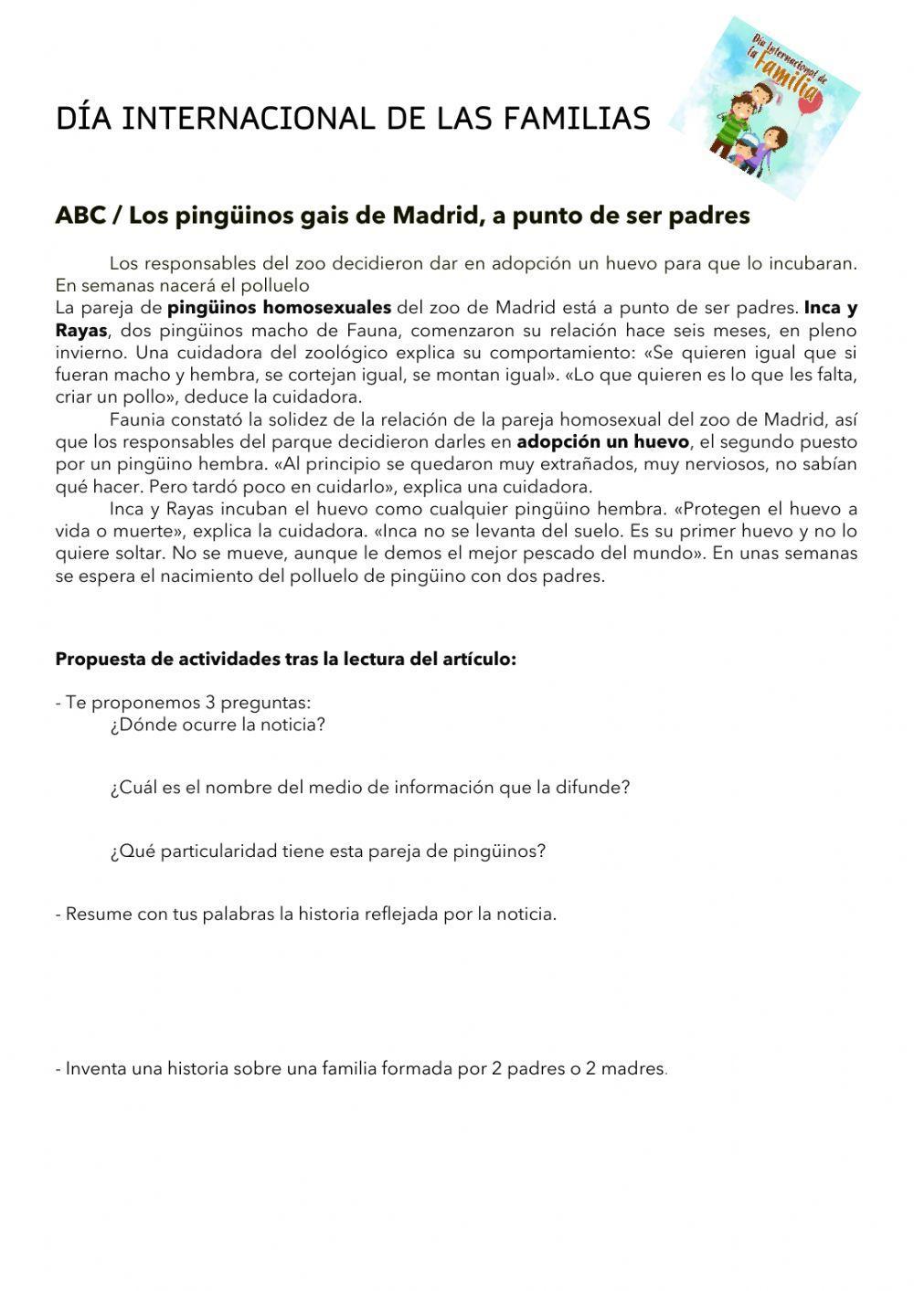 Ficha Día Internacional de las Familias