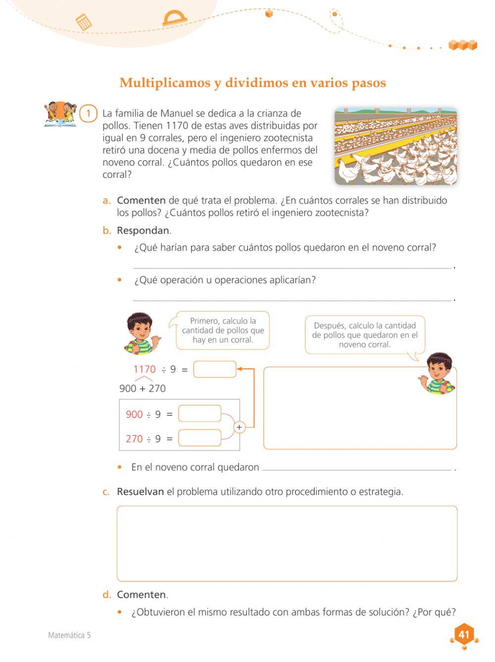 Problemas multiplicando y dividiendo