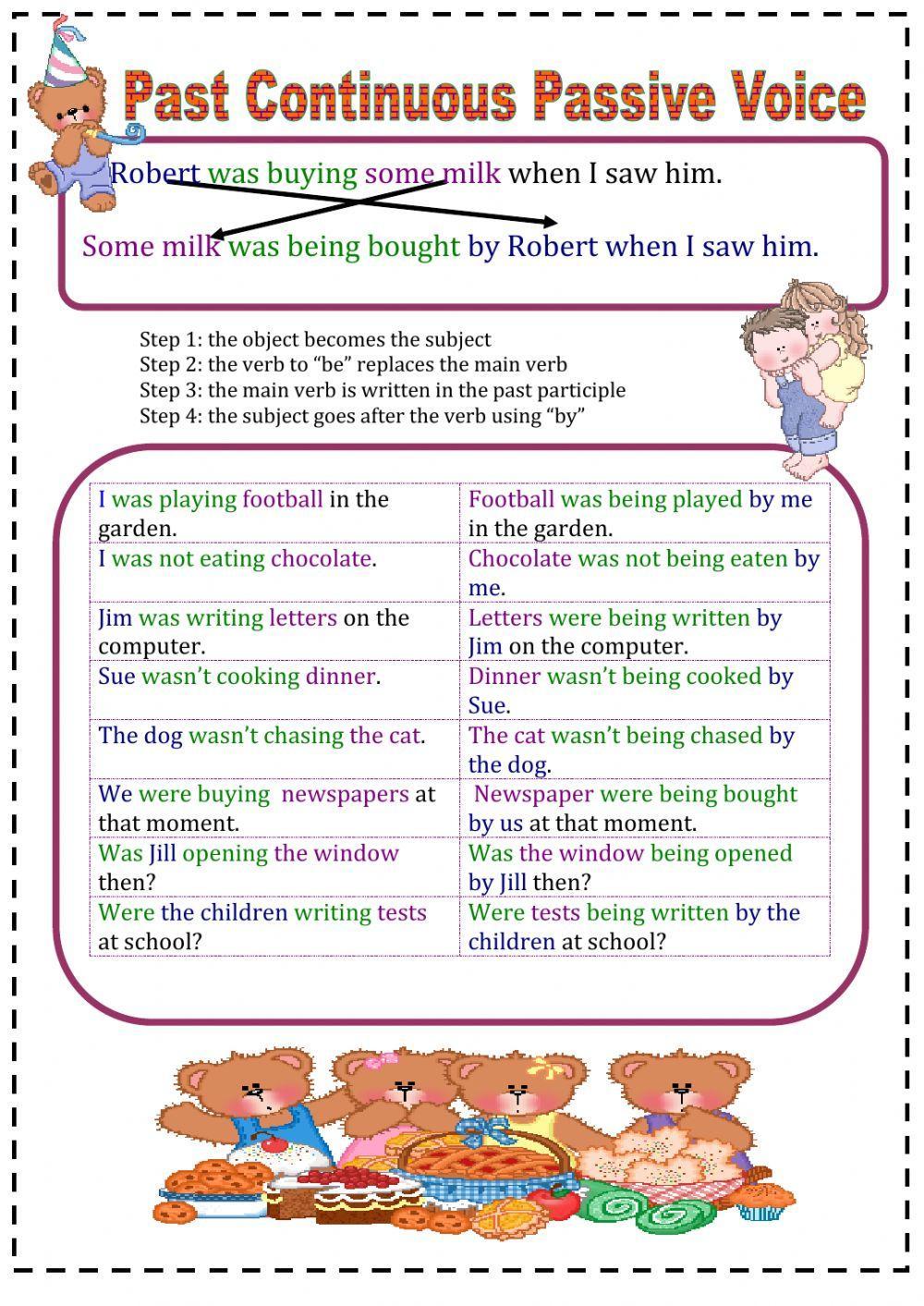 Passive Voice - Past Continuous Passive Voice - Past Continuous