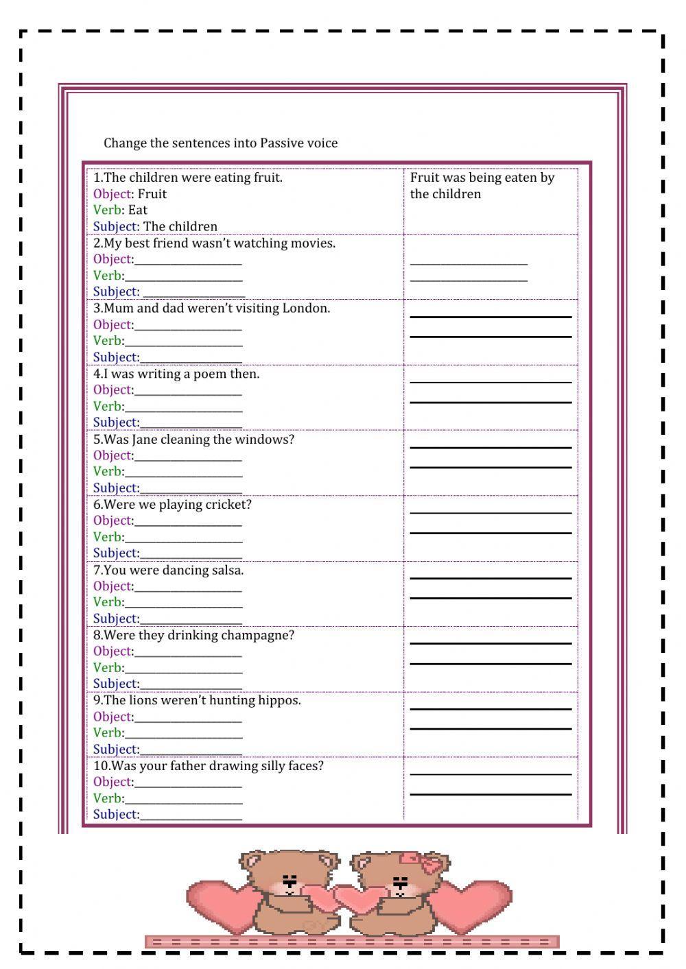 Passive Voice - Past Continuous