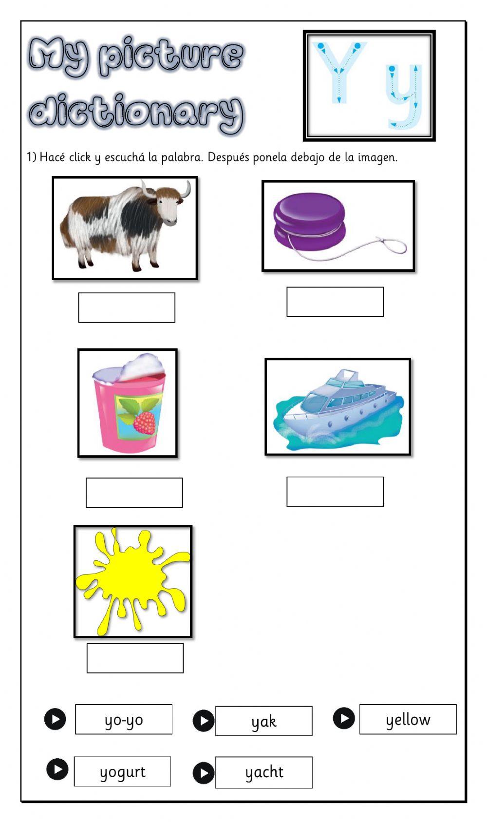 Picture Dictionary Y