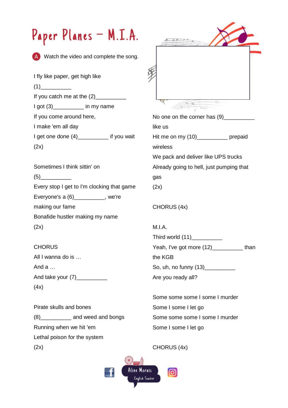 Song - M.I.A. - Paper Planes