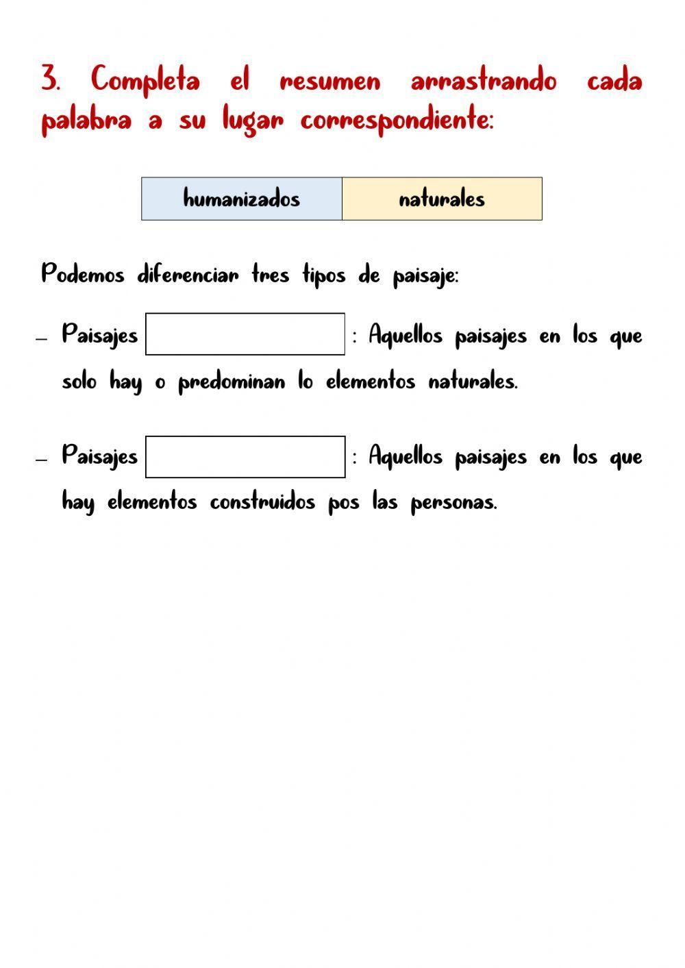 Paisaje natural y paisaje humanizado